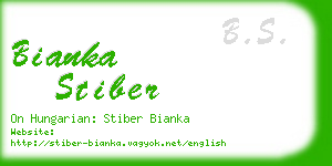 bianka stiber business card